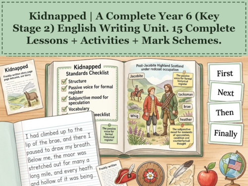 Kidnapped | Year 6 English Unit | 15 Complete Lessons + Resources + Mark Scheme