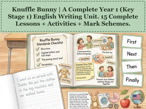Knuffle Bunny | Year 1 English Unit | 15 Complete Lessons + Resources + Mark Scheme