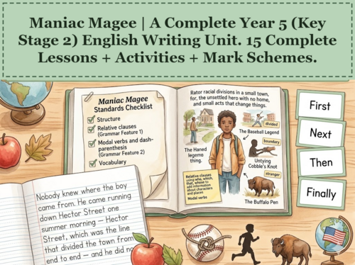 Maniac Magee | Year 5 English Unit | 15 Complete Lessons + Resources + Mark Scheme