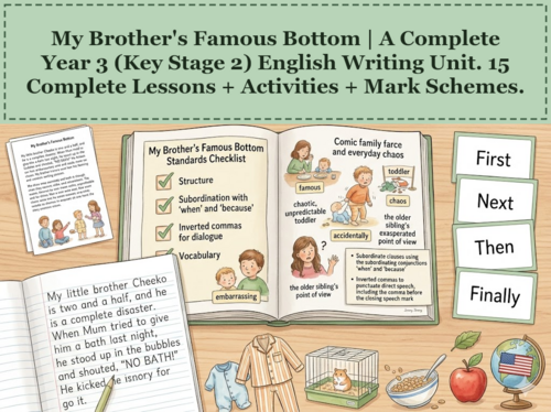 Mustard, Custard, Grumble Belly and Gravy | Year 2 English Unit | 15 Complete Lessons