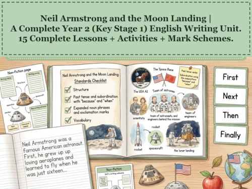 Neil Armstrong and the Moon Landing | Year 2 English Unit | 15 Complete Lessons + Resources