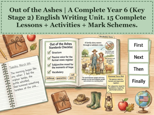 Out of the Ashes | Year 6 English Unit | 15 Complete Lessons + Resources + Mark Scheme
