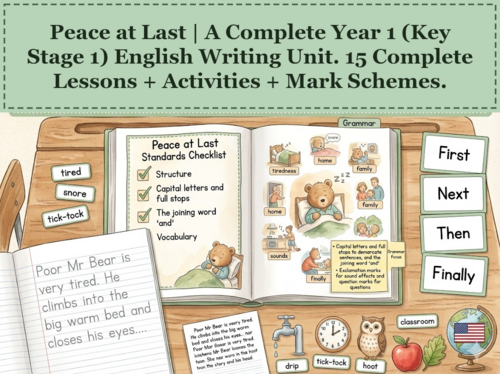 Peace at Last | Year 1 English Unit | 15 Complete Lessons + Resources + Mark Scheme