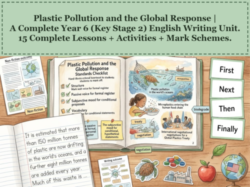 Plastic Pollution and Ocean Health | Year 5 English Unit | 15 Complete Lessons + Resources