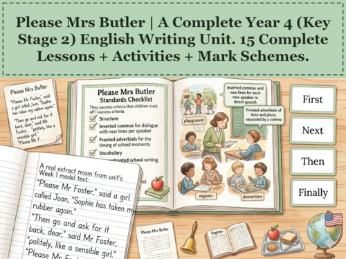 Please Mrs Butler | Year 4 English Unit | 15 Complete Lessons + Resources + Mark Scheme