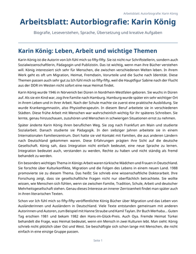 Ich fühl mich so fifty-fifty – Karin König – Author Biography