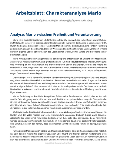Ich fühl mich so fifty-fifty – Karin König – Mario
