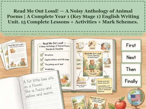 Read Me Out Loud! — A Noisy Anthology of Animal Poems | Year 1 English Unit | 15 Complete Lessons