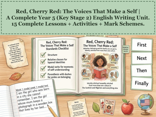 Red, Cherry Red: The Voices That Make a Self | Year 5 English Unit | 15 Complete Lessons