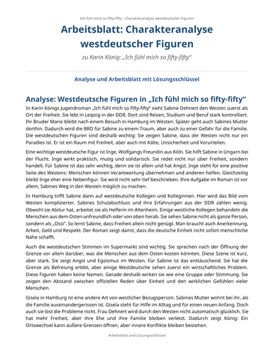 Ich fühl mich so fifty-fifty – Karin König – West German Characters