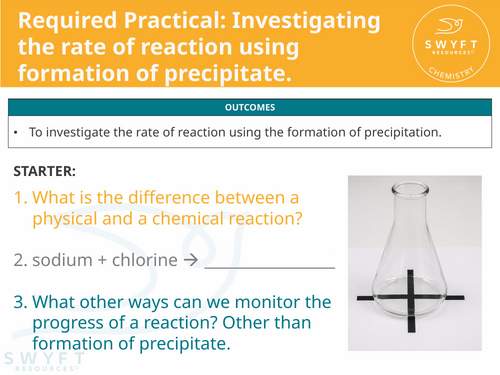 NEW WJEC (2026) GCSE Science - Required Practical: Rate of Reaction - Formation of precipitate
