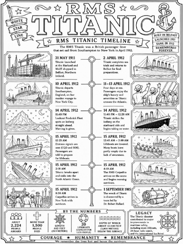 RMS Titanic Picture Timeline