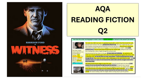 WITNESS - AQA Q2 PAPER 1 READING – THE LANGUAGE QUESTION (GCSE English Language)
