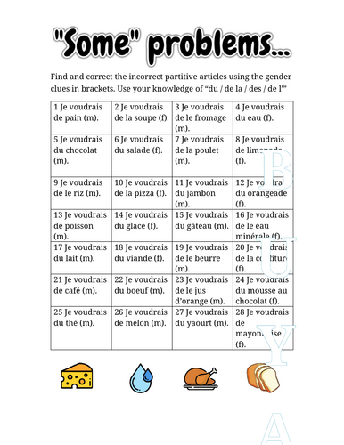 French food partitive article