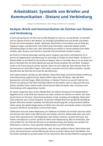 Ich fühl mich so fifty-fifty – Karin König – Symbolism of Letters