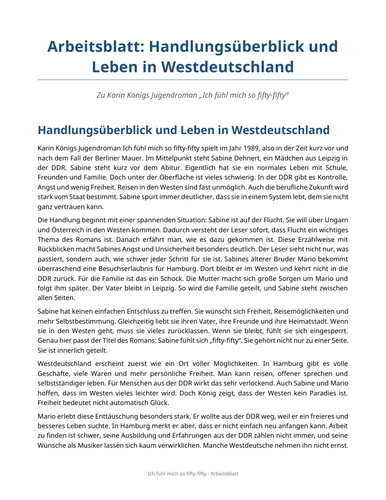 Ich fühl mich so fifty-fifty – Karin König – Life in West Germany