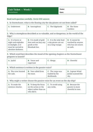 Stormchaser | Year 6 English Unit | 15 Complete Lessons + Resources ...