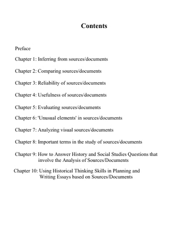 Historical Thinking Skills for Secondary Levels