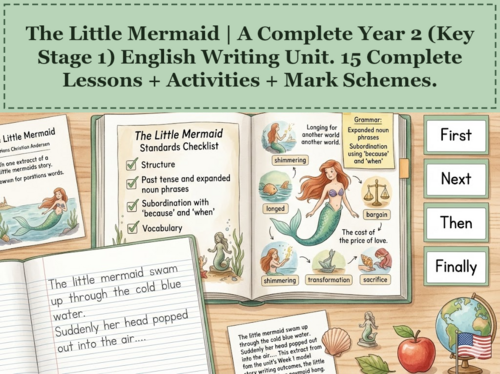 The Little Mermaid | Year 2 English Unit | 15 Complete Lessons + Resources + Mark Scheme