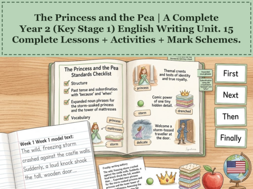 The Princess and the Pea | Year 2 English Unit | 15 Complete Lessons + Resources + Mark Scheme