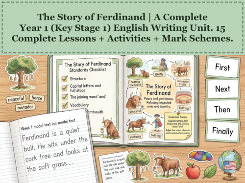 The Story of Ferdinand | Year 1 English Unit | 15 Complete Lessons + Resources + Mark Scheme