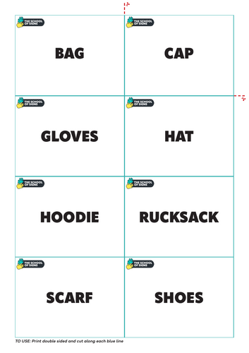 BSL Flashcards - Clothing