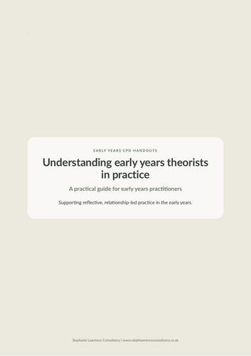 Understanding early years theorists in practice