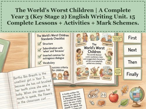 The World's Worst Children | Year 3 English Unit | 15 Complete Lessons + Resources + Mark Scheme