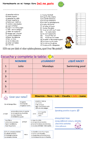 Mi Tiempo Libre - Free Time Spanish Ks2/3 Lesson & resources