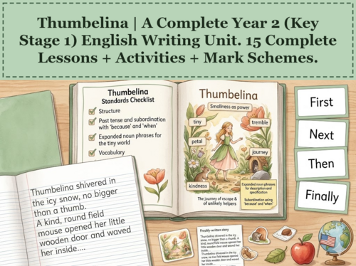 Thumbelina | Year 2 English Unit | 15 Complete Lessons + Resources + Mark Scheme