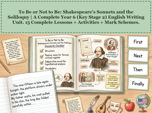 To Be or Not to Be: Shakespeare's Sonnets and the Soliloquy | Year 6 English Unit |  15 Lessons