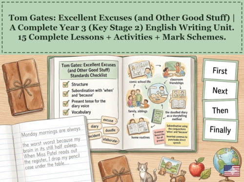 Tom Gates: Excellent Excuses (and Other Good Stuff) | Year 3 English Unit | 15 Complete Lessons