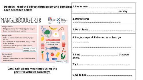 Bon Appétit - Edexcel GCSE French, Module 4 unit 1