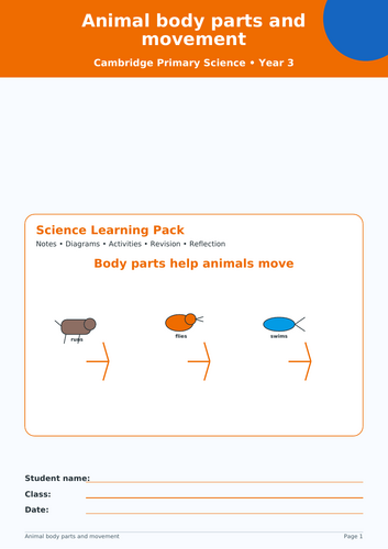 YR 3 ANIMAL BODY PARTS