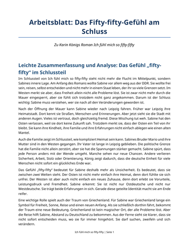 Ich fühl mich so fifty-fifty – Karin König – The “Fifty-fifty” Feeling