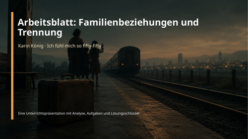 Ich fühl mich so fifty-fifty – Karin König – Family Relationships and Separation