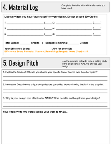 D&T Cover Lesson Booklet: Mars Rover Design