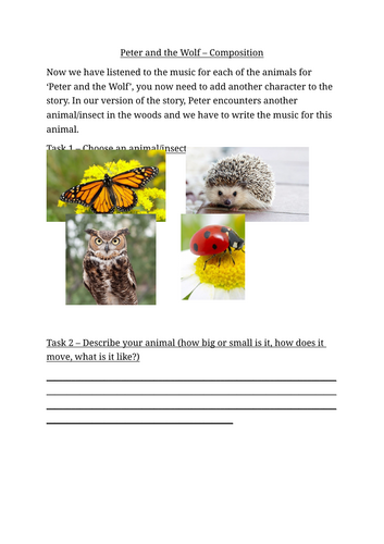 Peter and the Wolf - Composition Worksheet
