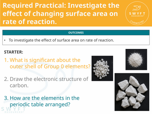 NEW WJEC (2026) GCSE Science - Required Practical: Rate of reaction - Changing surface area