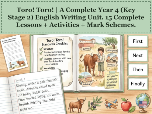 Toro! Toro! | Year 4 English Unit | 15 Complete Lessons + Resources + Mark Scheme
