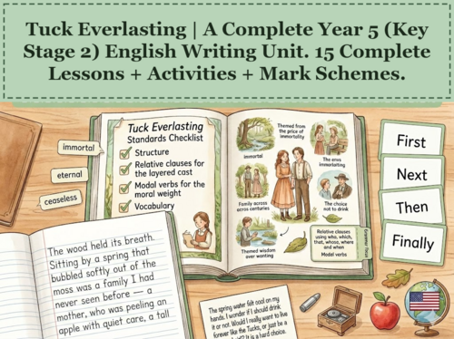 Tuck Everlasting | Year 5 English Unit | 15 Complete Lessons + Resources + Mark Scheme