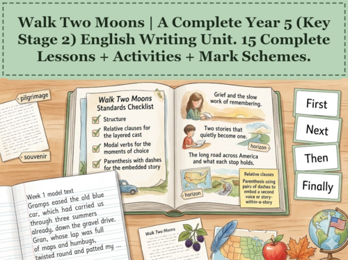 Walk Two Moons | Year 5 English Unit | 15 Complete Lessons + Resources + Mark Scheme
