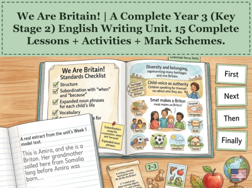 We Are Britain! | Year 3 English Unit | 15 Complete Lessons + Resources + Mark Scheme