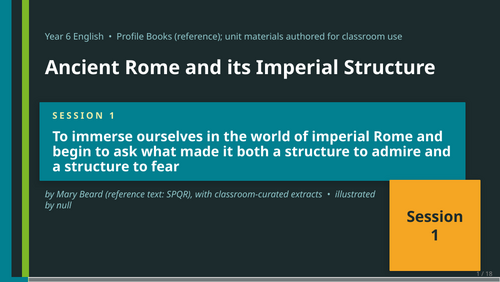 The Eternal Empire: Writing About Ancient Rome | Year 5 English Unit ...