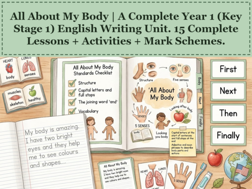 All About My Body | Year 1 English Unit | 15 Complete Lessons + Resources + Mark Scheme