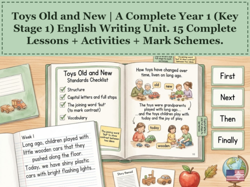 Toys Old and New | Year 1 English Unit | 15 Complete Lessons + Resources + Mark Scheme