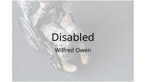 'Disabled' - Wilfred Owen