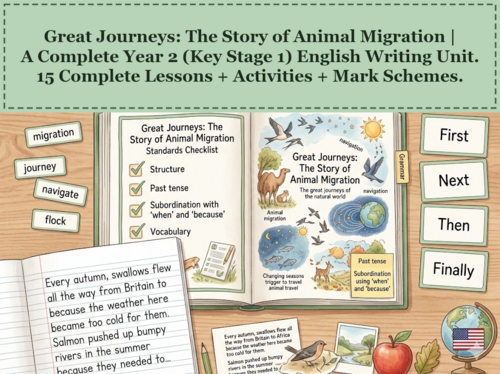 Great Journeys: The Story of Animal Migration | Year 2 English Unit | 15 Complete Lessons