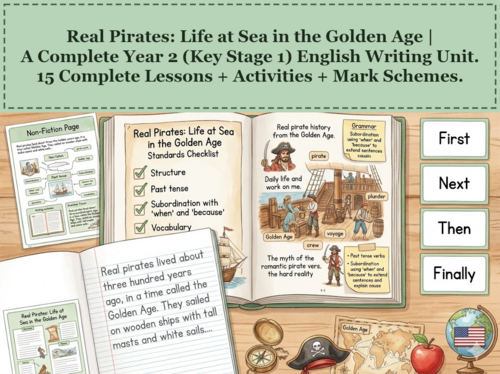 Real Pirates: Life at Sea in the Golden Age | Year 2 English Unit | 15 Complete Lessons + Resources