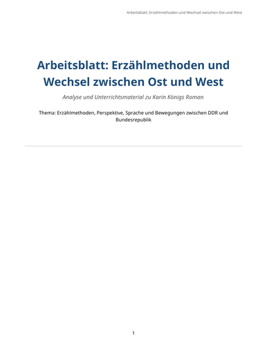 Ich fühl mich so fifty-fifty – Karin König – Narrative Methods
